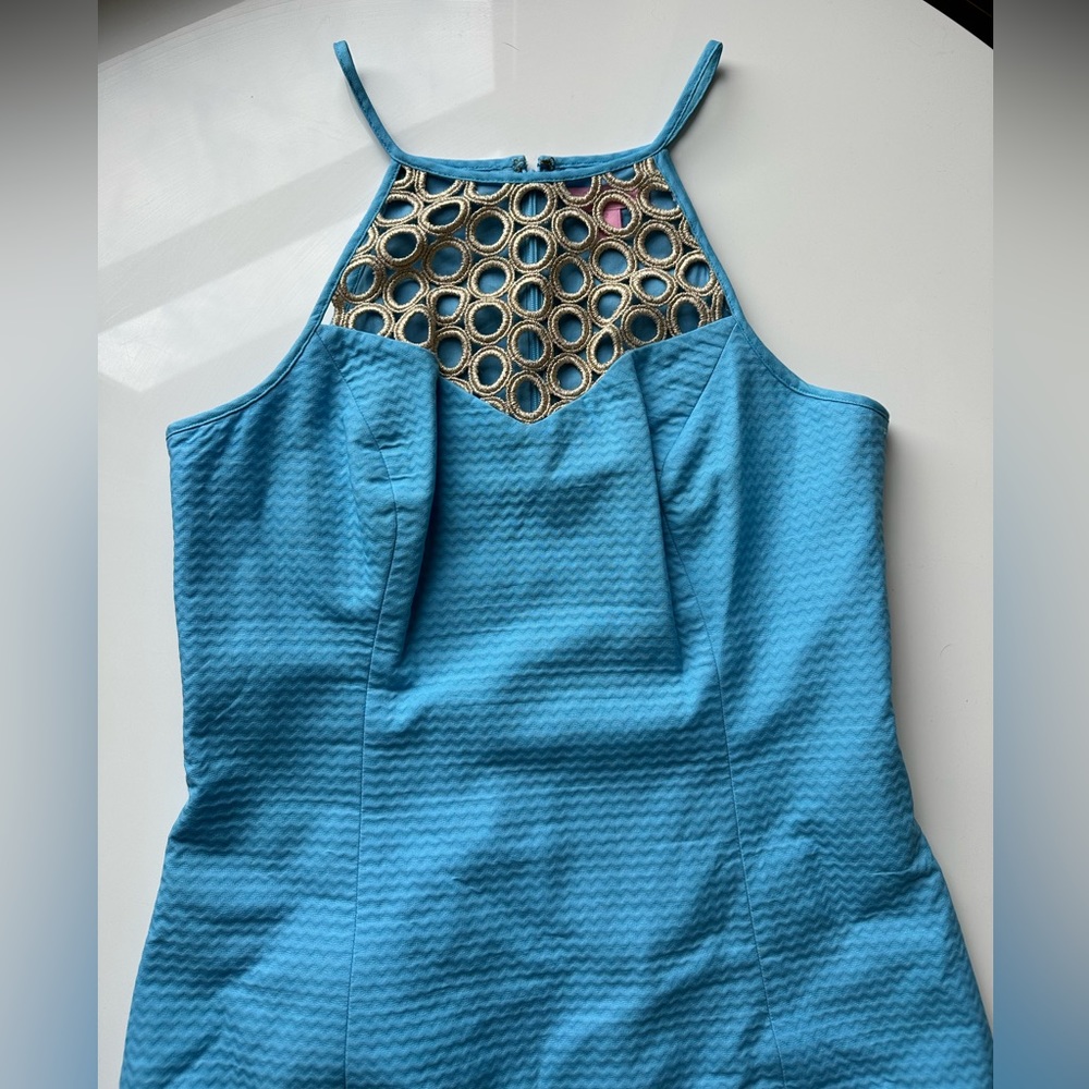 Lilly Pulitzer Latina Seaspray blue dress size 2